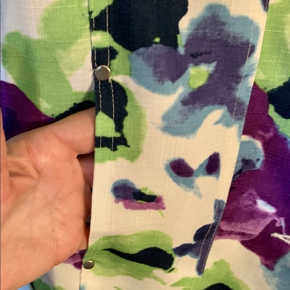 Blue Floral unlined blazer - Picture 2 of 6